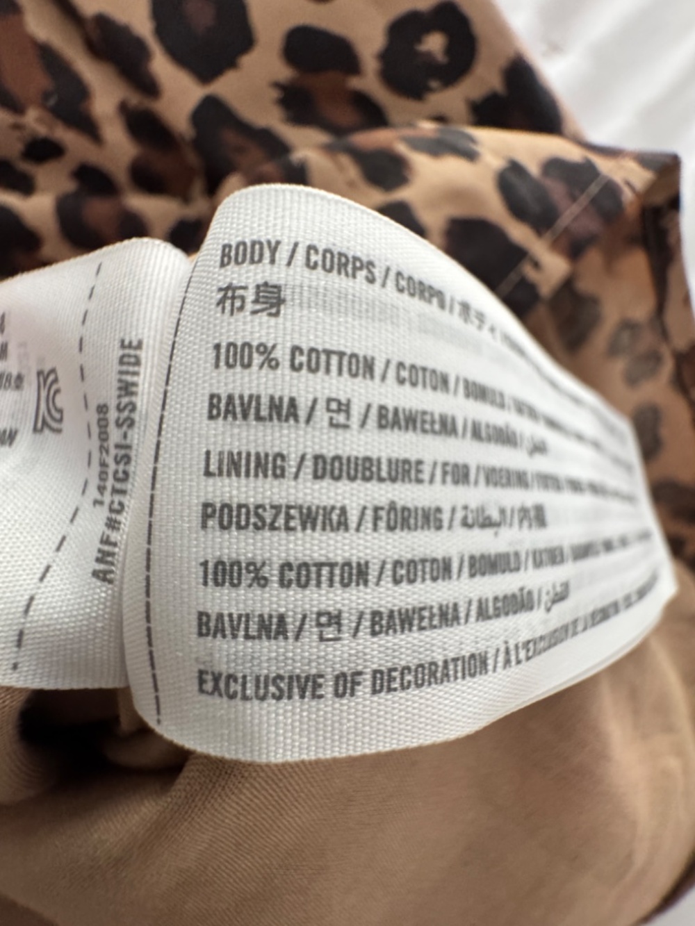 Abercrombie & Fitch Short-Sleeve Tie-Front Top in leopard print; Sz S - Picture 9 of 10